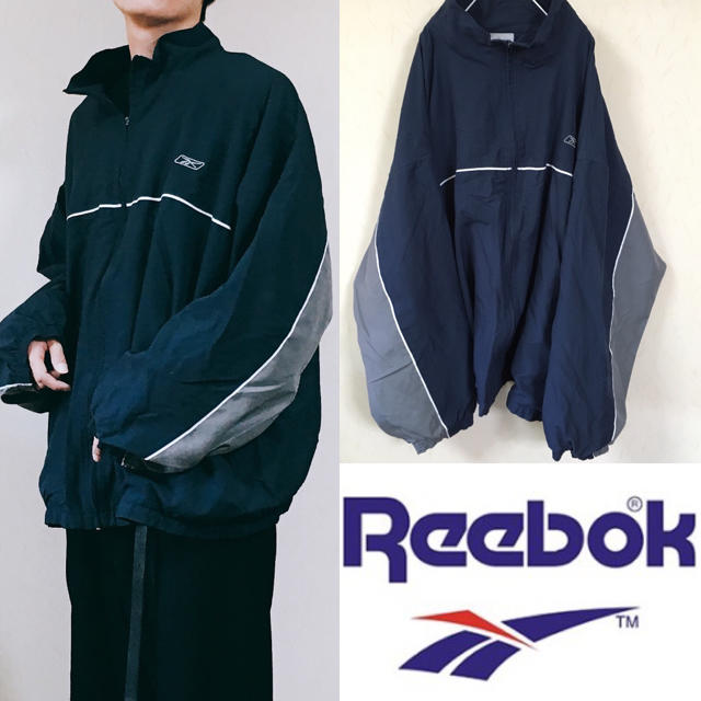 90's Reebok リーボック ナイロンジャケット ベクター　 | フリマアプリ ラクマ