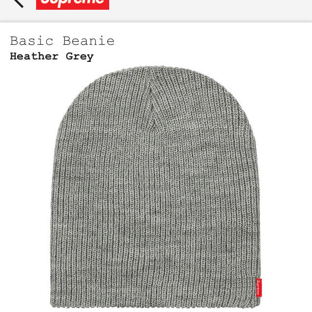 【送料無料】Supreme Basic Beanie Heather Grey