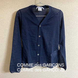 コムデギャルソン(COMME des GARCONS)のコムコム　リネン混薄手カーディガン(カーディガン)
