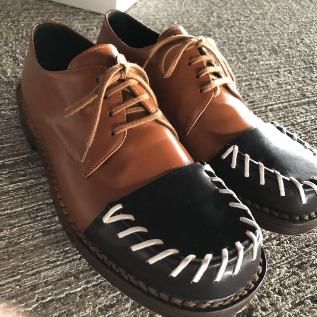 Marni - Tim様専用【私物】MARNI バイカラーステッチシューズ 茶×黒