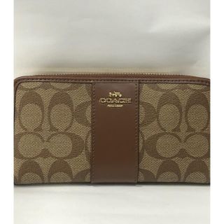 コーチ(COACH)の【新品未使用】COACH コーチ シグネチャー長財布(サドル)(財布)