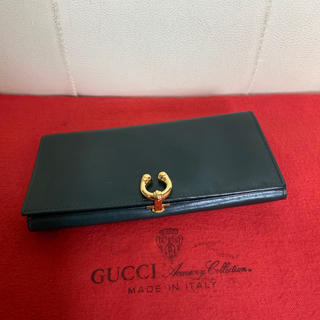 グッチ(Gucci)の極　美品　GUCCI オールド　グッチ  ホースビット　金具　レザー　長　財布(財布)