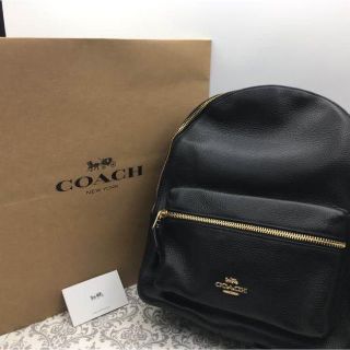 コーチ(COACH)のすぐ届く【新品未使用】コーチ◆男女兼用可◆リュック◆ブラック◆シンプル◆母の日(リュック/バックパック)