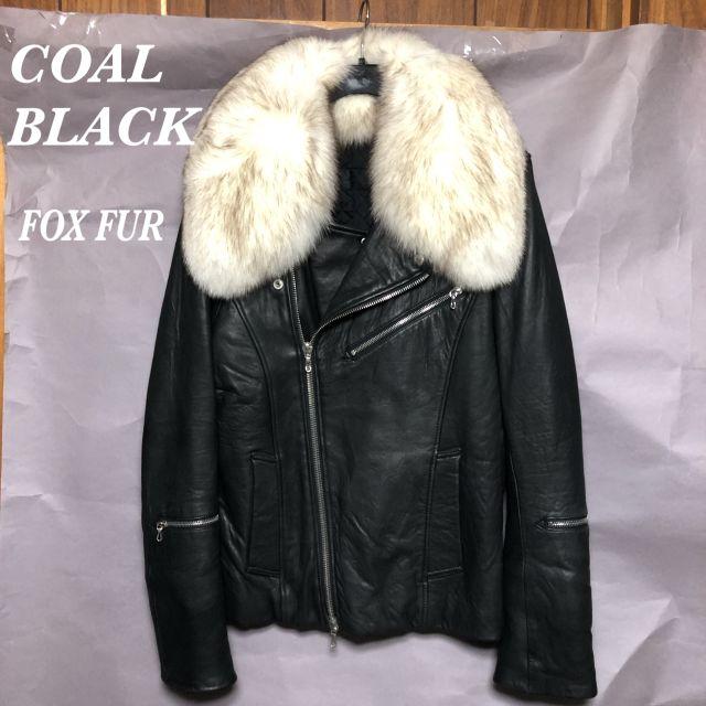 Coal Black ファー付レザーライダース S 約30万！/コールブラック