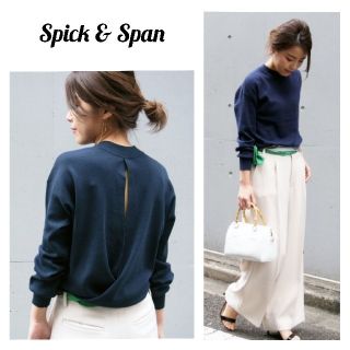 スピックアンドスパン(Spick & Span)のcopppp様専用 美品】Spic&Span cotton back (カットソー(長袖/七分))