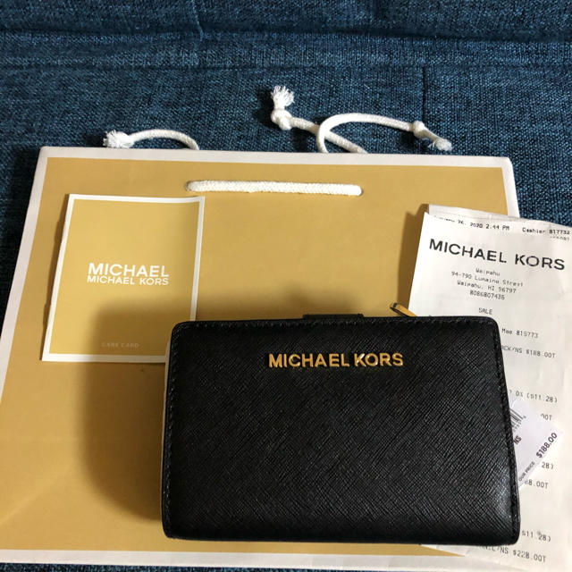 MICHAEL KORS - ☆新品☆ Michael Kors マイケルコース 折り財布　ブラック