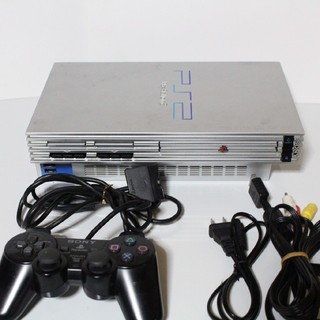 プレイステーション2(PlayStation2)の「良品」PS2 本体 シルバー SCPH50000(家庭用ゲーム機本体)