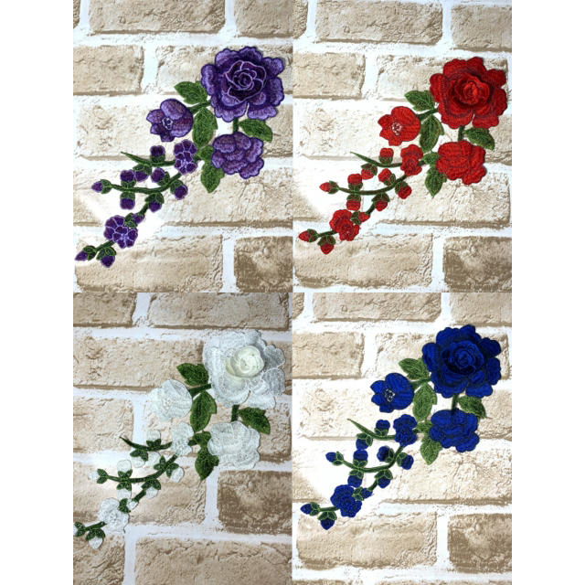 つる 薔薇 ワッペン パープル 刺繍 バラ ローズ フラワー リメイク 紫色の通販 By Tttttttttt Shop ラクマ