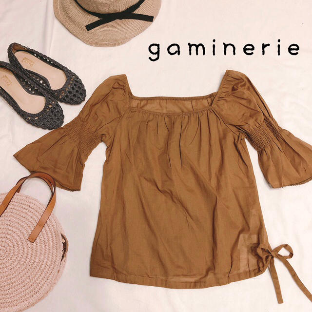 gaminerie(ギャミヌリィ)の袖ギャザー ⭐︎カットソーブラウス⭐︎新品 レディースのトップス(カットソー(半袖/袖なし))の商品写真