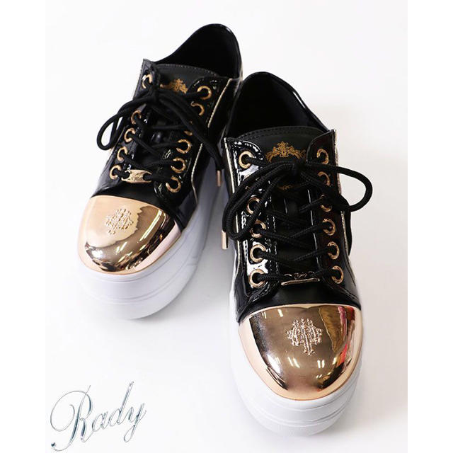 Rady(レディー)の新品未使用　Rady キルティングスニーカー ブラック Lサイズ レディースの靴/シューズ(スニーカー)の商品写真