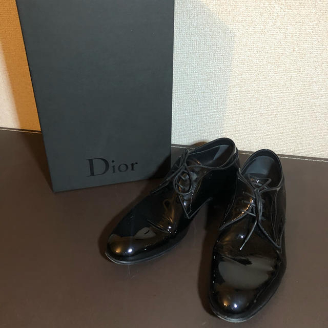 ディオールオム Dior HOMME ダービー シューズ エナメル 革靴 40