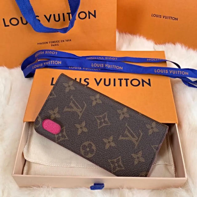 LOUIS VUITTON(ルイヴィトン)のルイヴィトン♡ iPhoneXR フォリオ 手帳型ケース モノグラム ピンク スマホ/家電/カメラのスマホアクセサリー(iPhoneケース)の商品写真