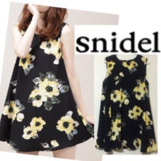 スナイデル(SNIDEL)のSnidel♡ノースリーブフラワーワンピ(ミニワンピース)