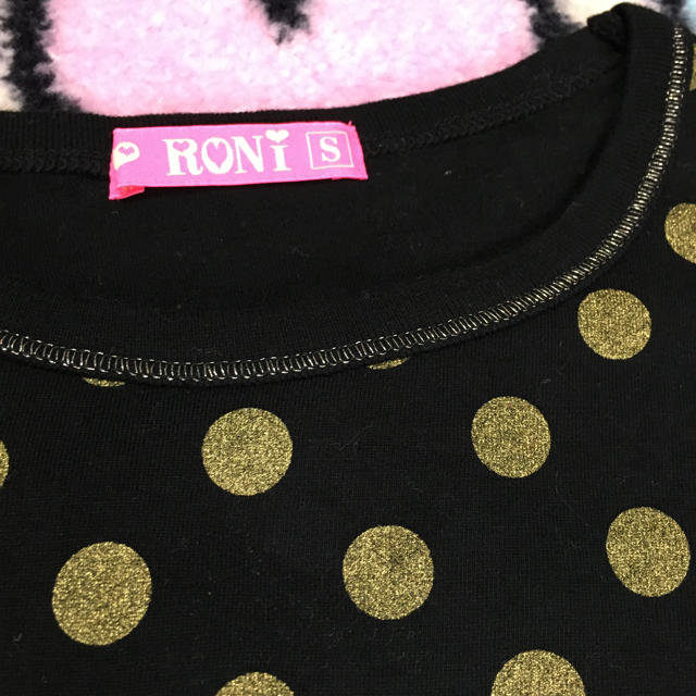 RONI(ロニィ)の新品★サンプルRONI★ゴールドドットTシャツ★S キッズ/ベビー/マタニティのキッズ服女の子用(90cm~)(Tシャツ/カットソー)の商品写真