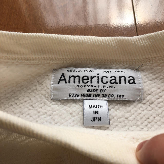 AMERICANA(アメリカーナ)のAmericana アメリカーナ　スウェット　AMEY トレーナー　生成　白　M メンズのトップス(スウェット)の商品写真