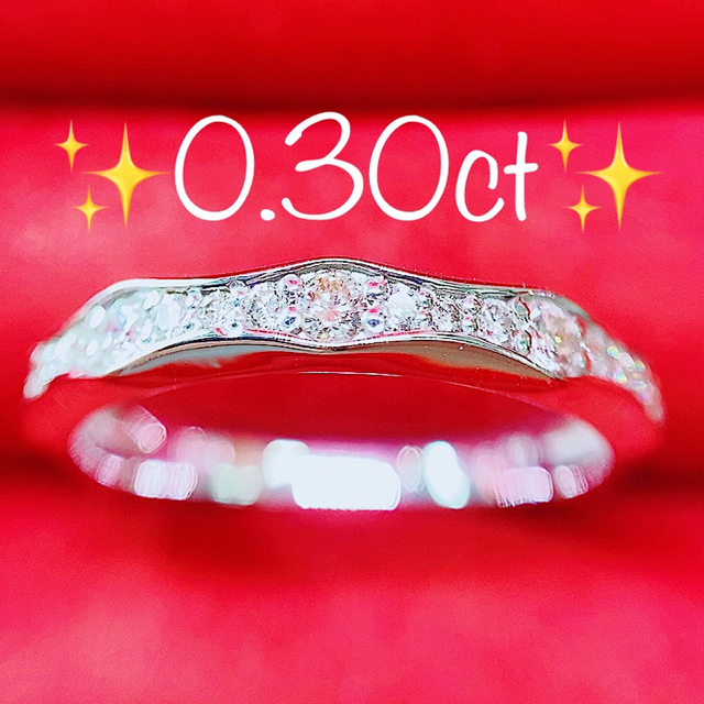 即決価格✨ダイヤモンドハーフエタニティーリング指輪11号の通販