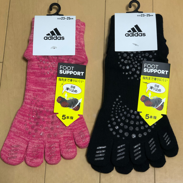 adidas(アディダス)の新品★レディース★アディダス×福助★五本指★5本指ソックス★靴下★2足セット★L レディースのレッグウェア(ソックス)の商品写真