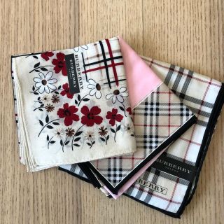 バーバリー(BURBERRY)の【新品未使用】バーバリーハンカチ3枚組(ハンカチ)