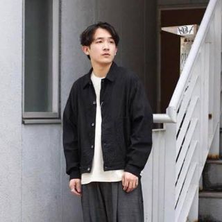 COMOLI 19ss  ベタシャンブルゾン 　黒 3