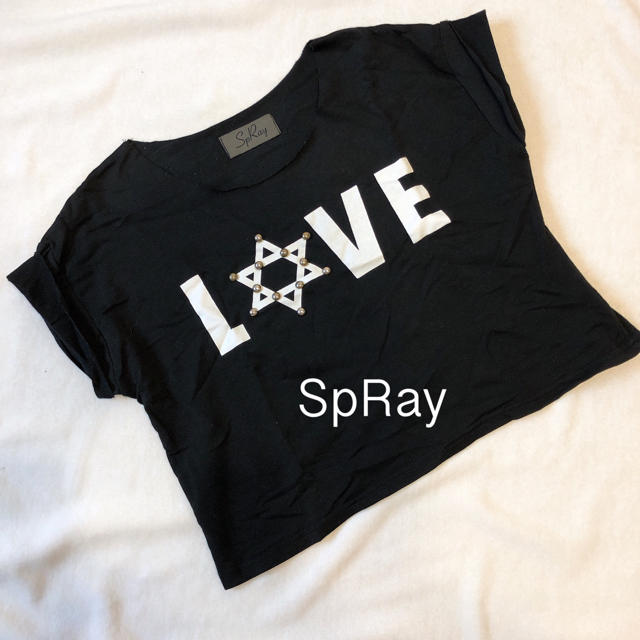 SpRay(スプレイ)のショートTシャツ⭐︎スプレイ⭐︎ビジュー付き レディースのトップス(Tシャツ(半袖/袖なし))の商品写真