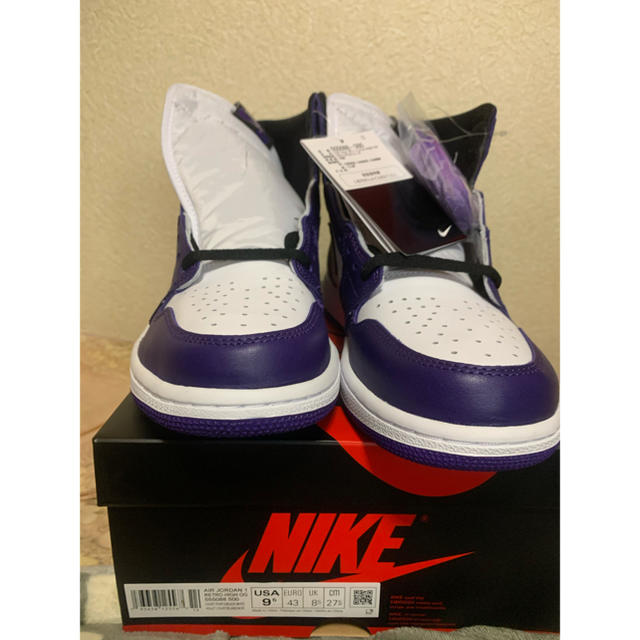 Air Jordan 1 HI Court Purple.27.5
