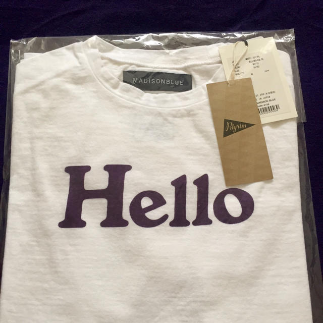 MADISONBLUE(マディソンブルー)の【新品未開封】即完売 MADISONBLUE Hello Tee レディースのトップス(Tシャツ(半袖/袖なし))の商品写真