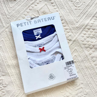 プチバトー(PETIT BATEAU)の新品 プチバトー 半袖ロンパース 3枚セット(ロンパース)