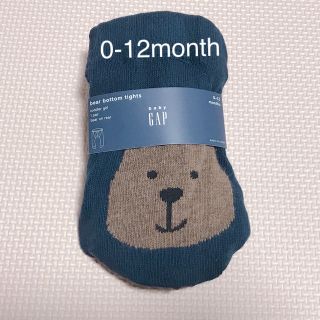 ベビーギャップ(babyGAP)の【新品】くまさんタイツ　紺色(靴下/タイツ)