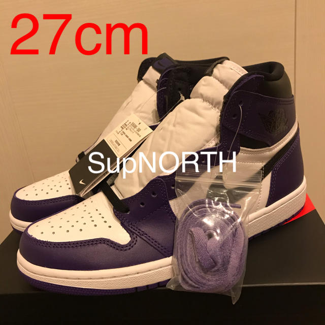 NIKE(ナイキ)の【27cm】AIR JORDAN 1 HIGH OG COURT PURPLE メンズの靴/シューズ(スニーカー)の商品写真