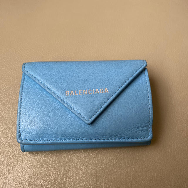 Balenciaga - BALENCIAGA ミニ財布 水色の通販 by ru_mam's shop｜バレンシアガならラクマ