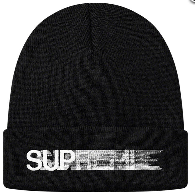 supreme motion logo beanie 黒　国内正規品　新品詳細