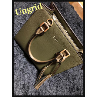 アングリッド(Ungrid)の週末限定⭐︎値下げしました⭐︎Ungrid アングリッド　配色BOXトートバック(ハンドバッグ)