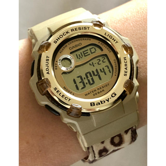 Baby-G - baby-G-SHOCK/BG-3000V/レオパード/ヒョウ柄/ゴールド/良品の