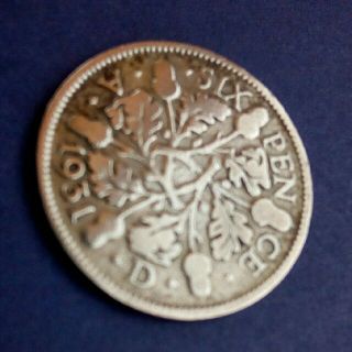 銀貨 50%ag シックスペンス イギリス 1931年 ラッキー6ペンス 英国(貨幣)