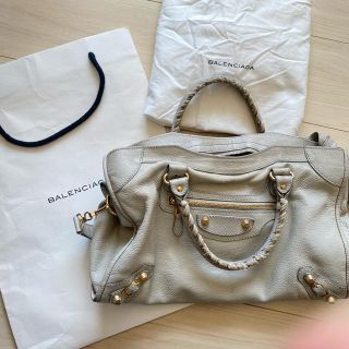 バレンシアガバッグ(BALENCIAGA BAG)のバレンシアガ　BALENCIAGA 中古　グレー　クリスマス限定色バック　バッグ(ハンドバッグ)