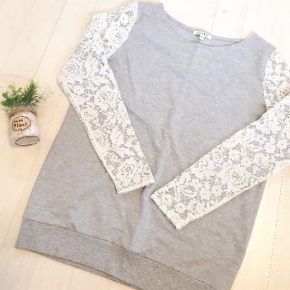 グローバルワーク(GLOBAL WORK)のGLOBALWORK★Sサイズ★レース★長袖★シャツ(Tシャツ(長袖/七分))