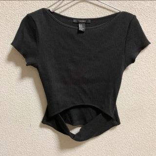 フォーエバートゥエンティーワン(FOREVER 21)のForever21♡未使用　ウエストカットリブtops(カットソー(半袖/袖なし))