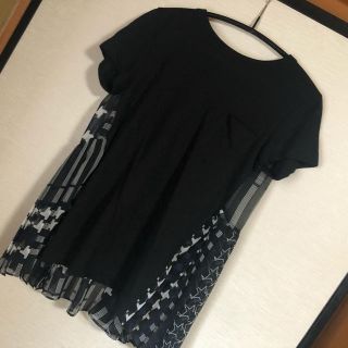 サカイ(sacai)の⭐︎訳あり⭐︎サカイ異素材ドッキングTシャツ。最終値下げ(Tシャツ(半袖/袖なし))