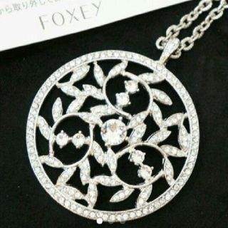 フォクシー(FOXEY)のGW期間限定お値下げ！FOXEY☆ストーン サークル ネックレス クリア(ネックレス)