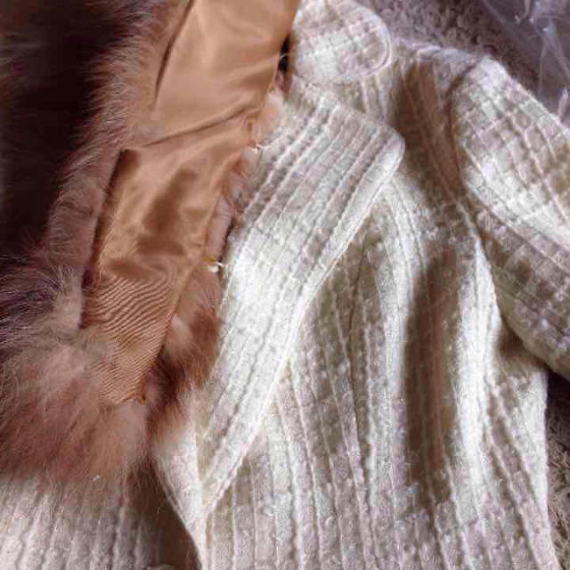 毛皮付き ファージャケット( •ө• ) レディースのジャケット/アウター(毛皮/ファーコート)の商品写真