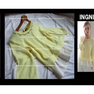 イング(INGNI)の新品INGNIイング裾レイヤー畦/TOP(カットソー(長袖/七分))