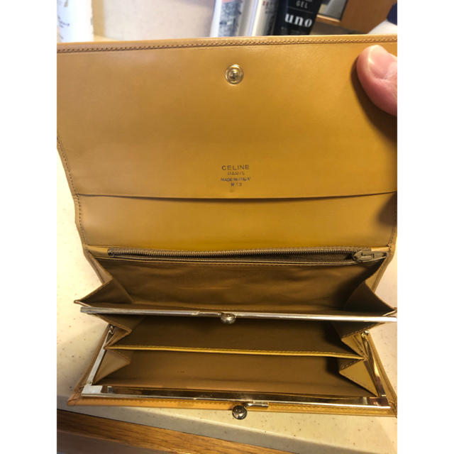 セリーヌ マカダム柄 長財布 ガマ口【美品】 - 財布