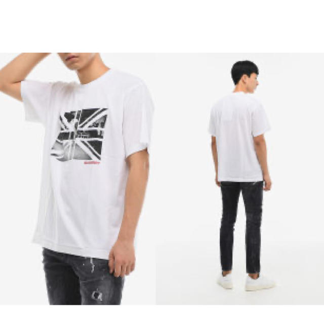 新到着 BURBERRY - Burberryユニオンジャックフォトコットンtシャツ XXLサイズ Tシャツ+カットソー(半袖+袖なし)