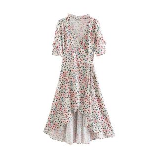 ザラ(ZARA)の1504★春新作 レトロ 花柄 ワンピース(ひざ丈ワンピース)