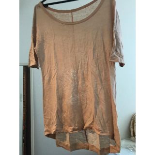 ザラ(ZARA)のZARA ☆ 薄手ロングTシャツ(ピンク)(Tシャツ/カットソー(七分/長袖))