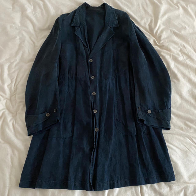 専用出品　1920's indigo linen maquigon coat