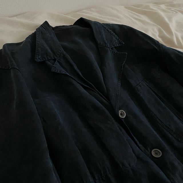 専用出品　1920's indigo linen maquigon coat