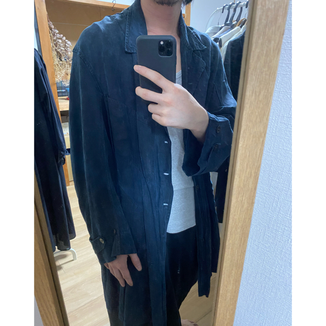 専用出品　1920's indigo linen maquigon coat