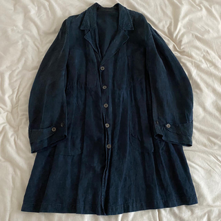 ネストローブ(nest Robe)の専用出品　1920's indigo linen maquigon coat(ステンカラーコート)