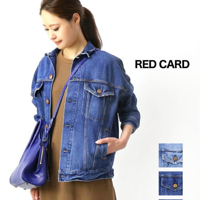 WEB限定デザイン REDCARD デニムジャケット ポップコーン - Gジャン